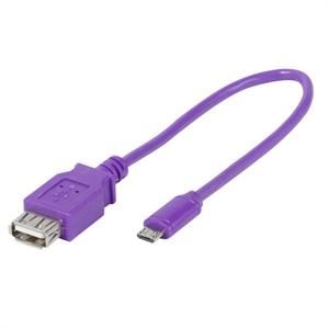 Adapter USB A/micB Vv OTG Purple - Adapteri 