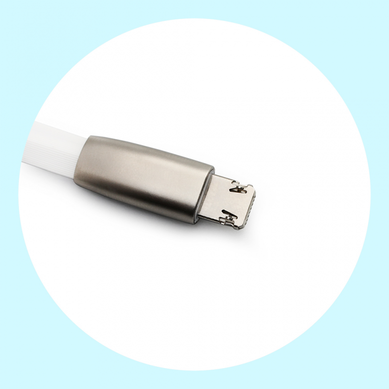 Data kabal Zinc Alloy za iPhone 5/iPhone 6/6S/micro USB beli 1m - Data kablovi za iPhone