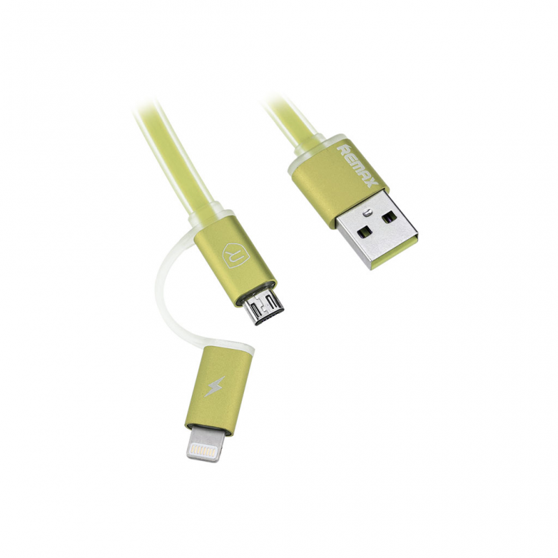 Data kabal Remax Aurora za iPhone 5/iPhone 6/6S/micro USB zeleni - Data kablovi za iPhone