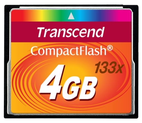 COMPACT FLASH CARD 4GB TRANSCEND TS4GCF133 - Compact Flash Card